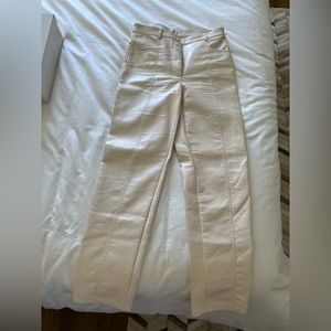 White leather Aritzia pants